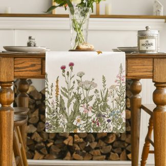 Wildflower Meadow Edge Table Runner