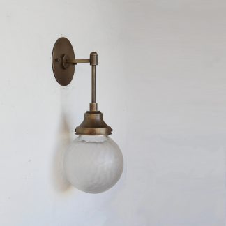 Retro lamp head and frosted spherical wall lamp