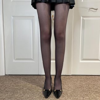 Classic black see-through pantyhose