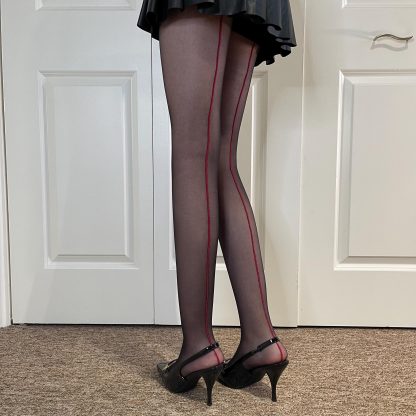 Classic black see-through pantyhose - Image 4