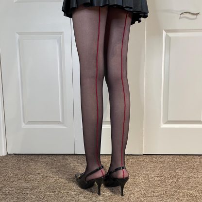 Classic black see-through pantyhose - Image 3