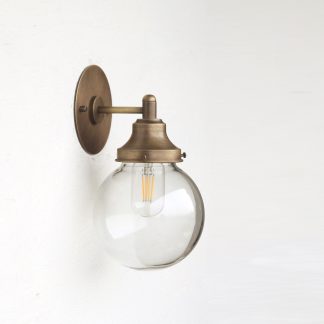 Retro lamp head and transparent spherical wall lamp