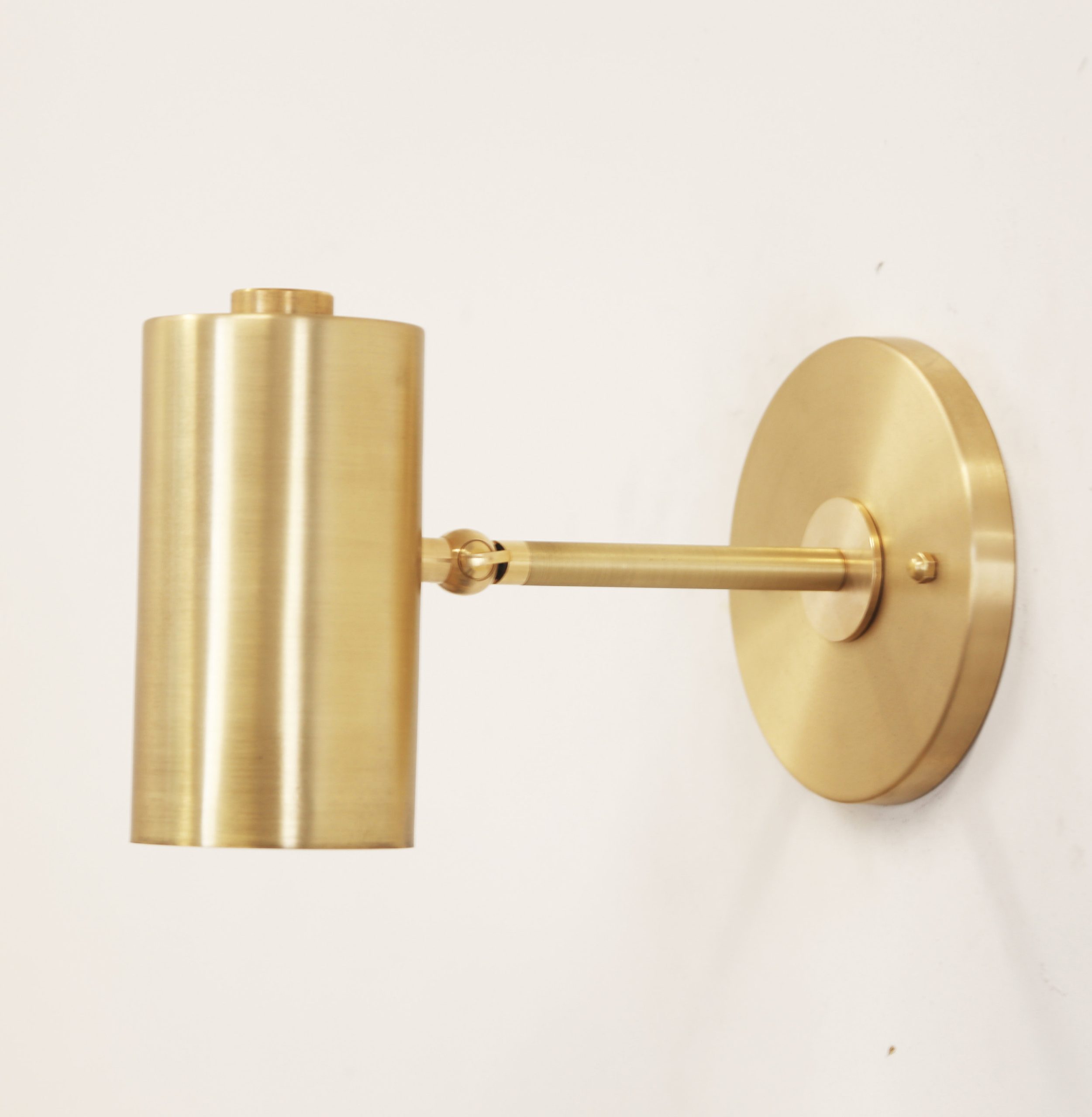 Brass Adjustable Cylindrical Spotlight Wall Lamp - Image 4
