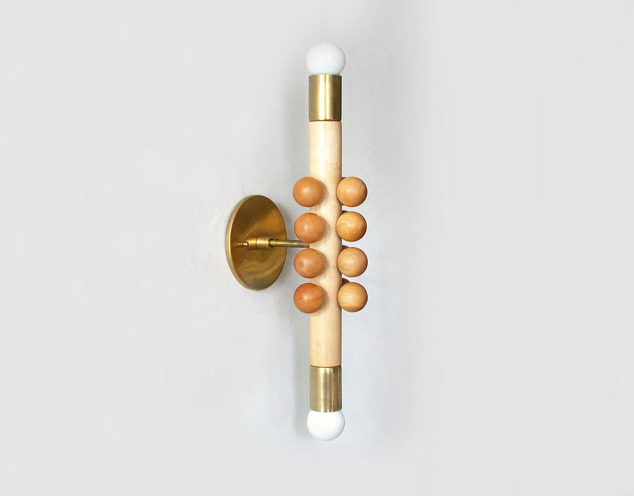 Double-headed bead column wall lamp