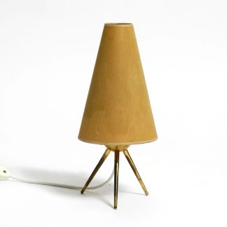 Tall conical lampshade table lamp