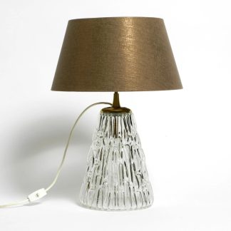 Textured Glass Cone Table Lamp
