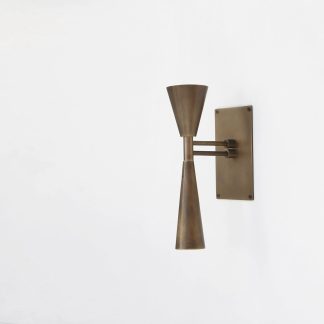 Hourglass-shaped double cone wall lamp