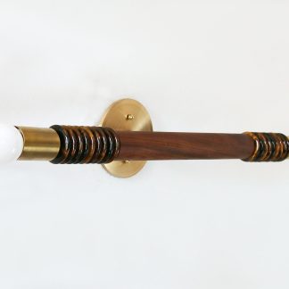 Linear wood grain copper ring wall lamp