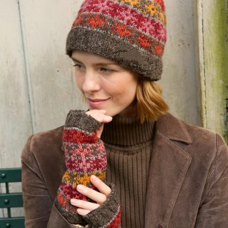 Colorful patterned warm woolen hat