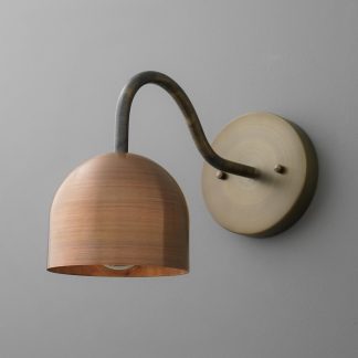 Antique bronze gooseneck wall lamp