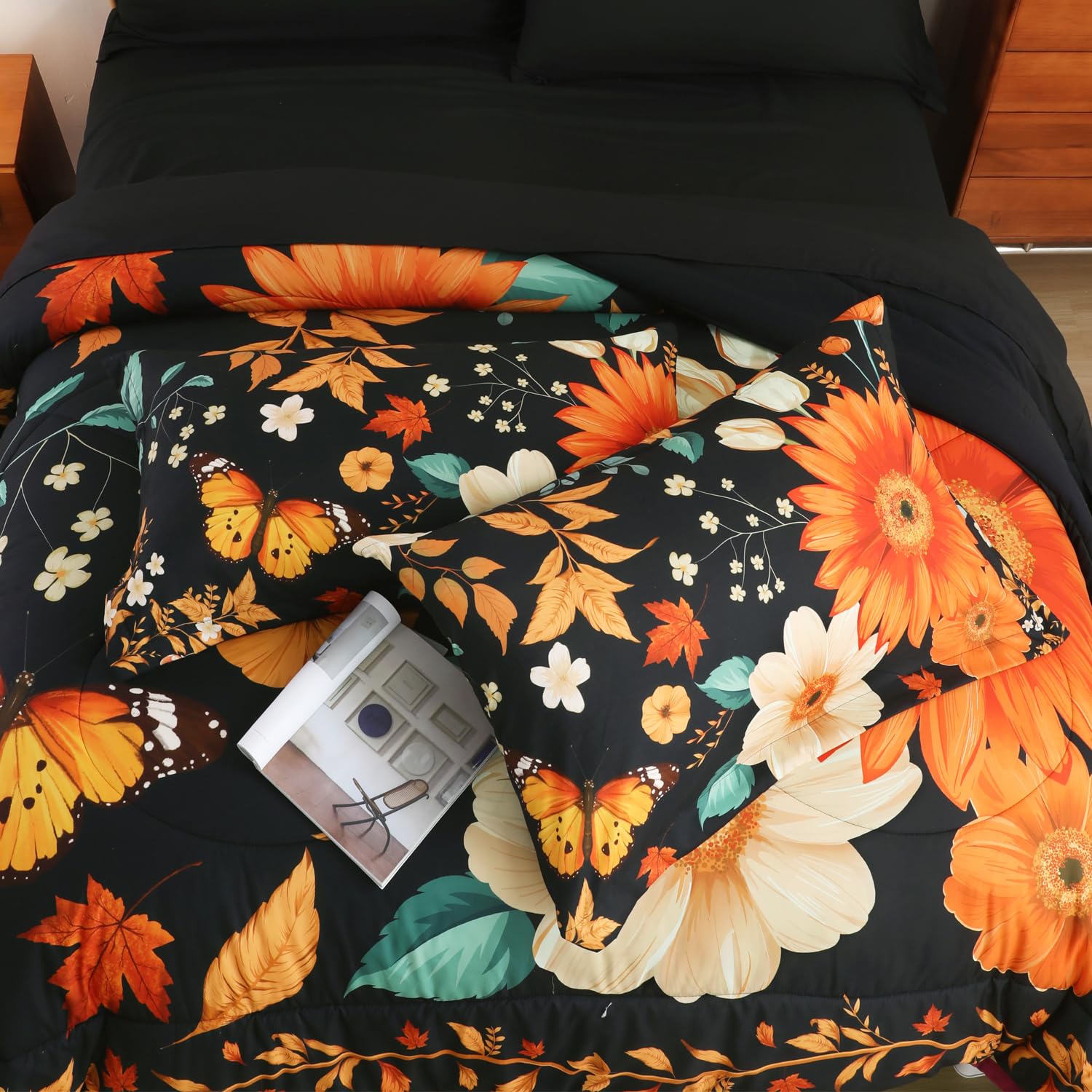 Autumn Floral Three-Piece Quilt Set - Image 7