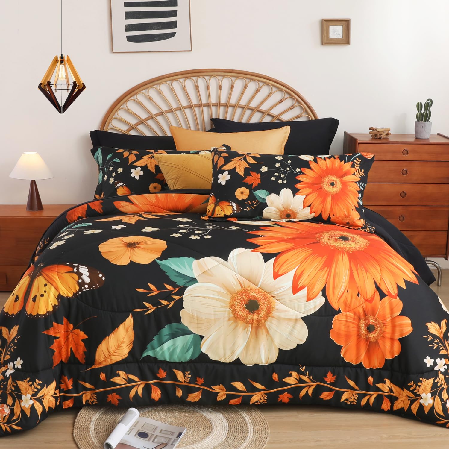 Autumn Floral Three-Piece Quilt Set - Image 6