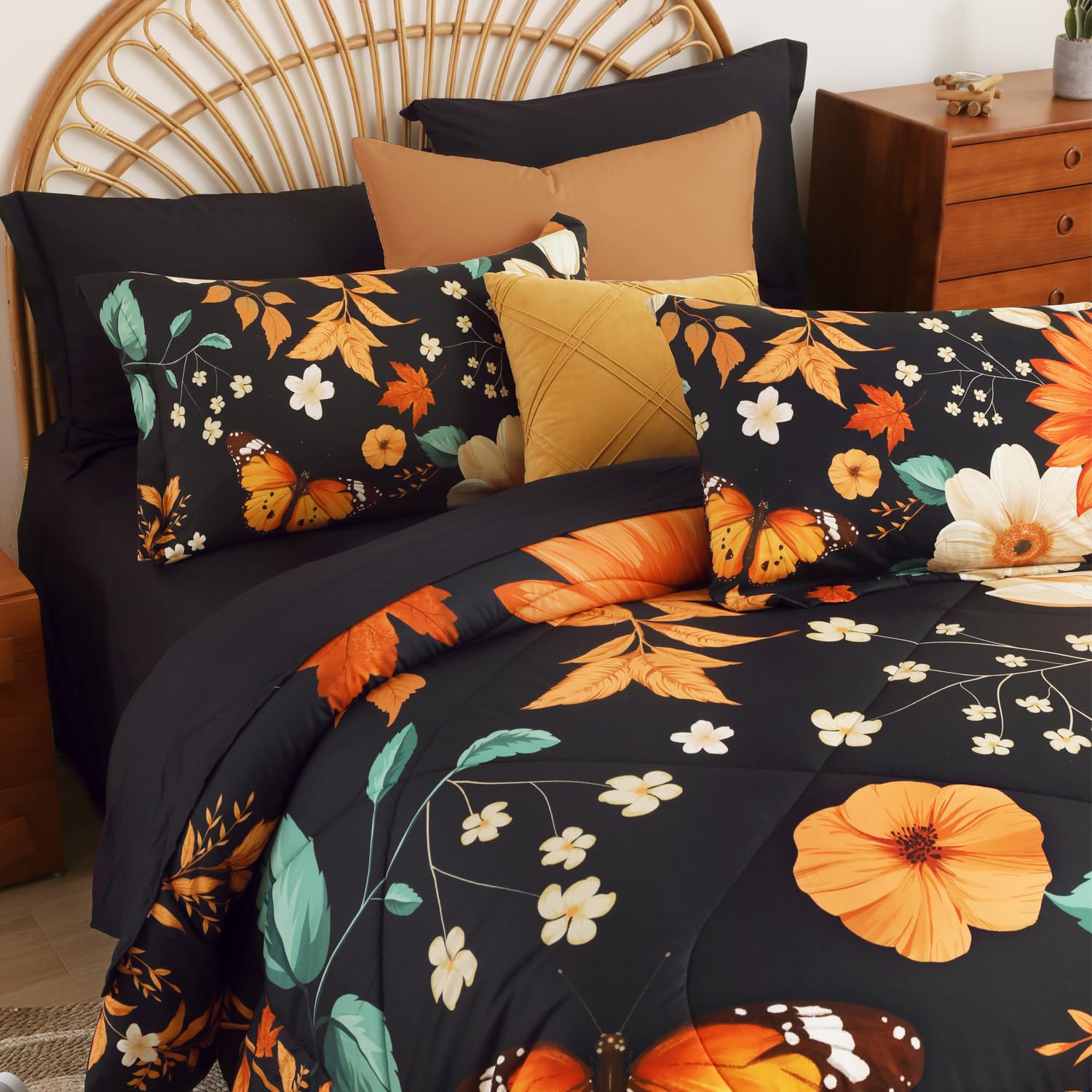 Autumn Floral Three-Piece Quilt Set - Image 4