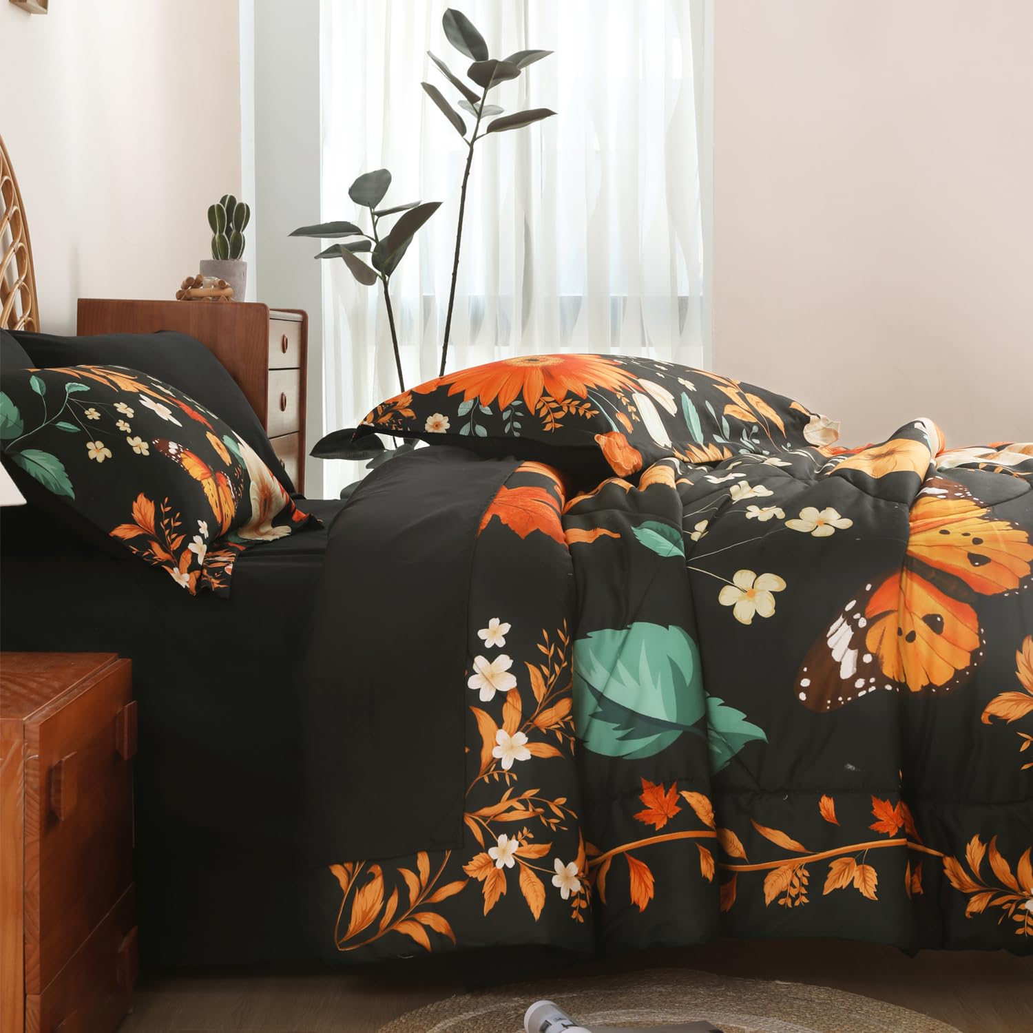 Autumn Floral Three-Piece Quilt Set - Image 3