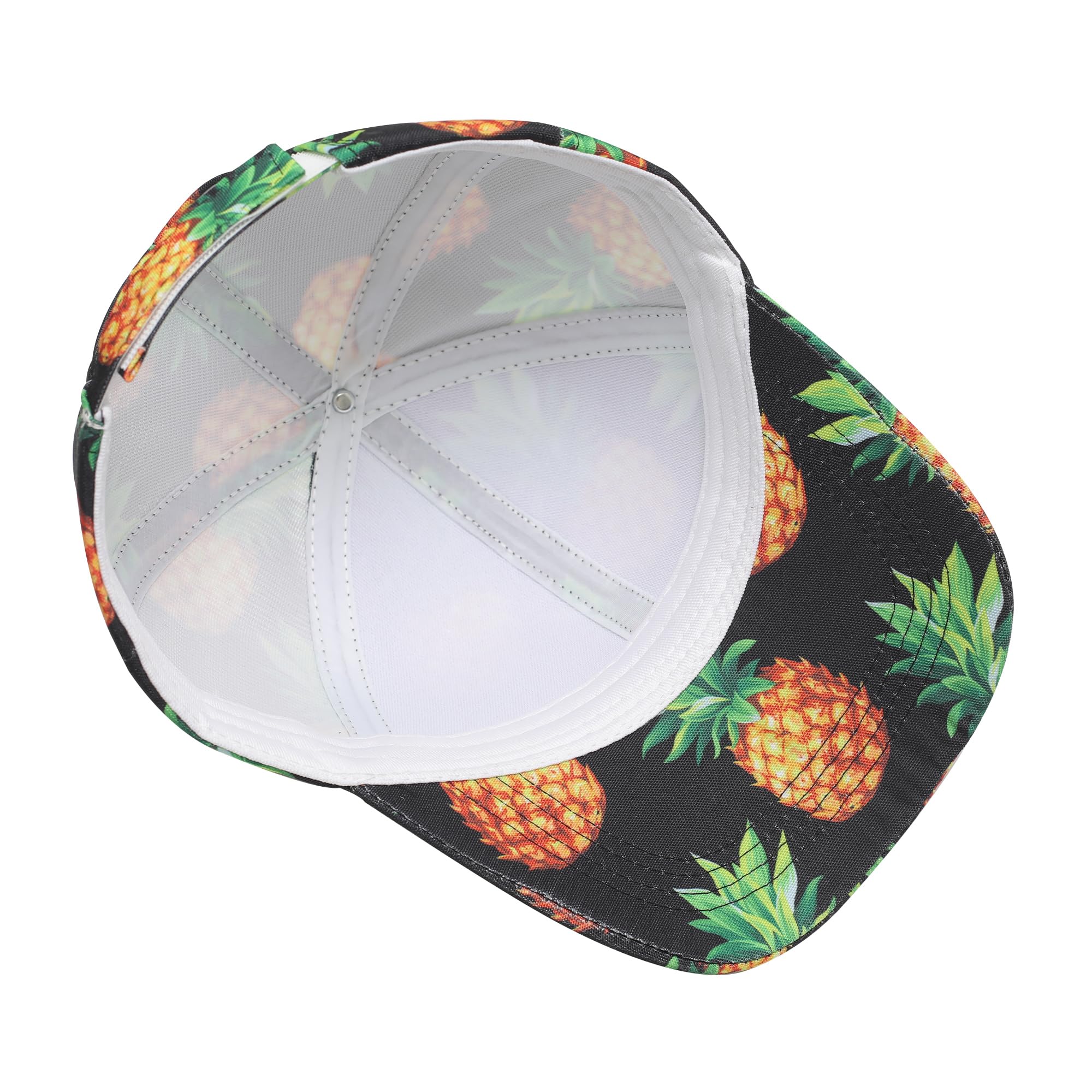 Black baseball cap with vibrant pineapple print - Image 8