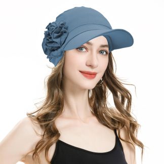 Blue floral sun hat