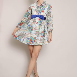 Colorful Garden Print Dress