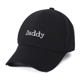 Cool black minimalist Daddy embroidered baseball cap