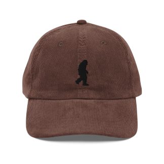 Corduroy Bigfoot silhouette embroidered hat