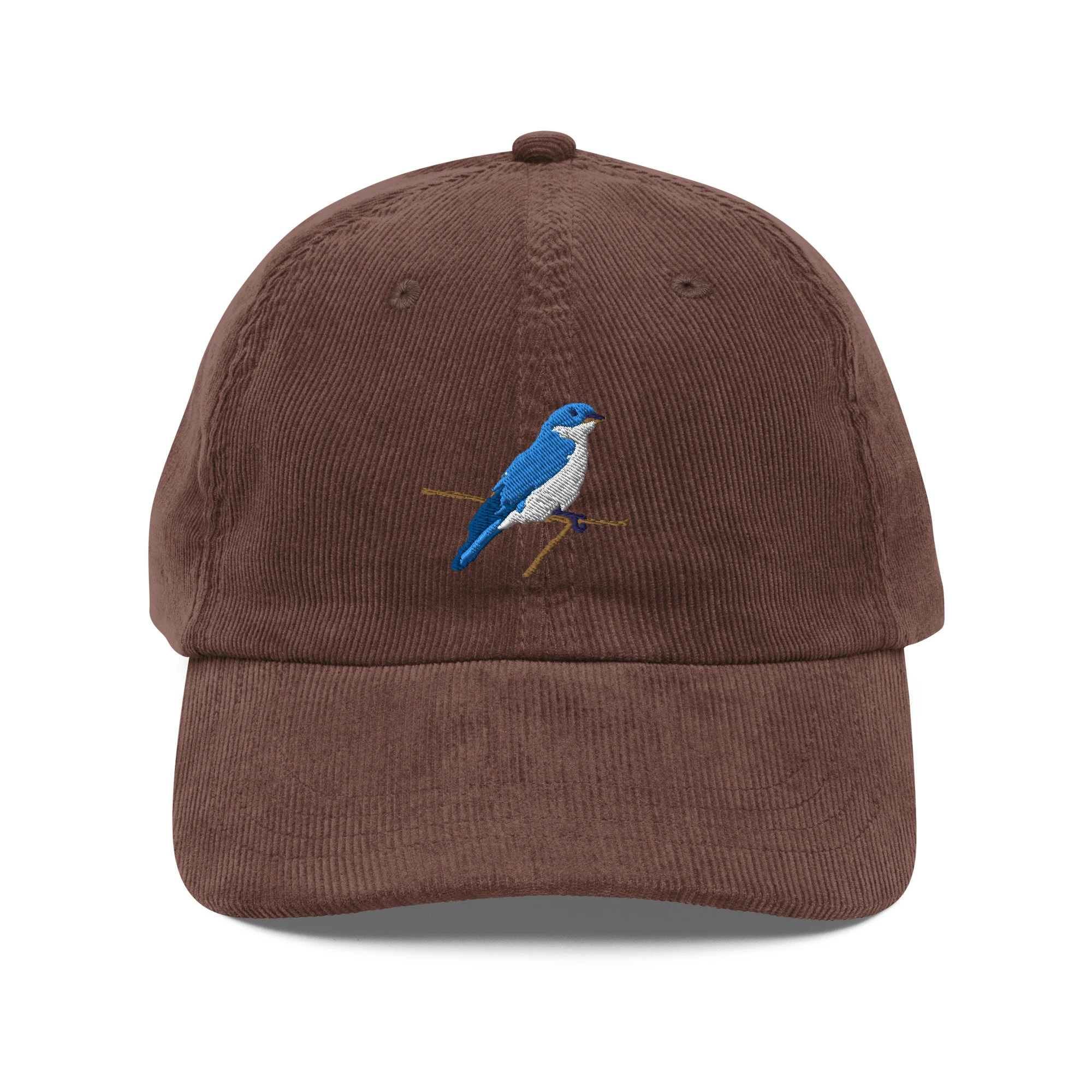 Corduroy Bluebird Embroidered Hat - Image 5