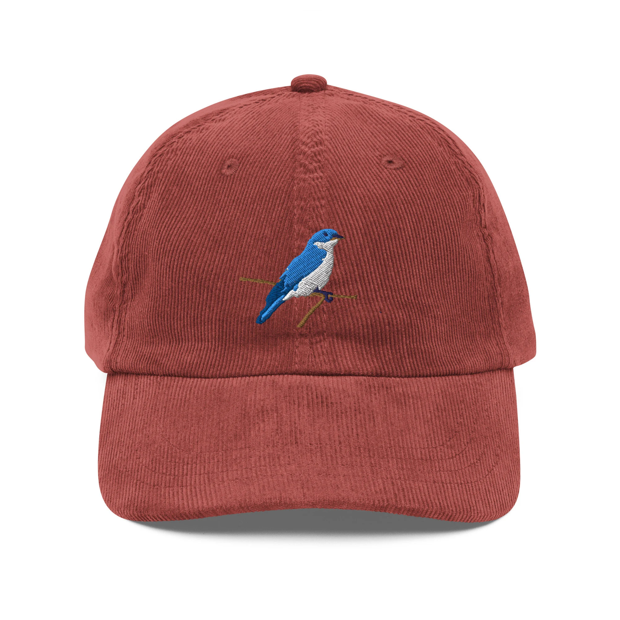 Corduroy Bluebird Embroidered Hat - Image 4