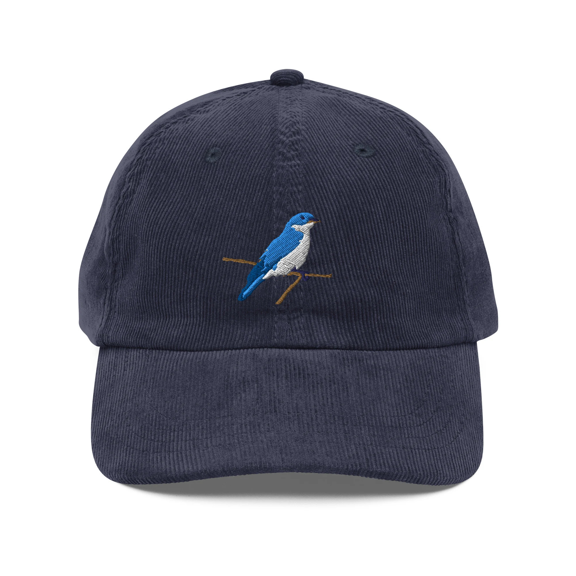 Corduroy Bluebird Embroidered Hat - Image 2