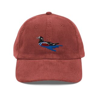 Corduroy Clown Duck Embroidered Hat