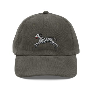 Corduroy Dalmatian embroidered baseball cap