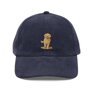 Corduroy Golden Retriever Embroidered Hat