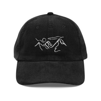 Corduroy Mountain Line Embroidery Hat