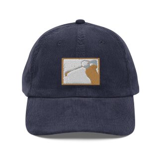 Corduroy Mountain Scene Embroidered Appliqué Cap