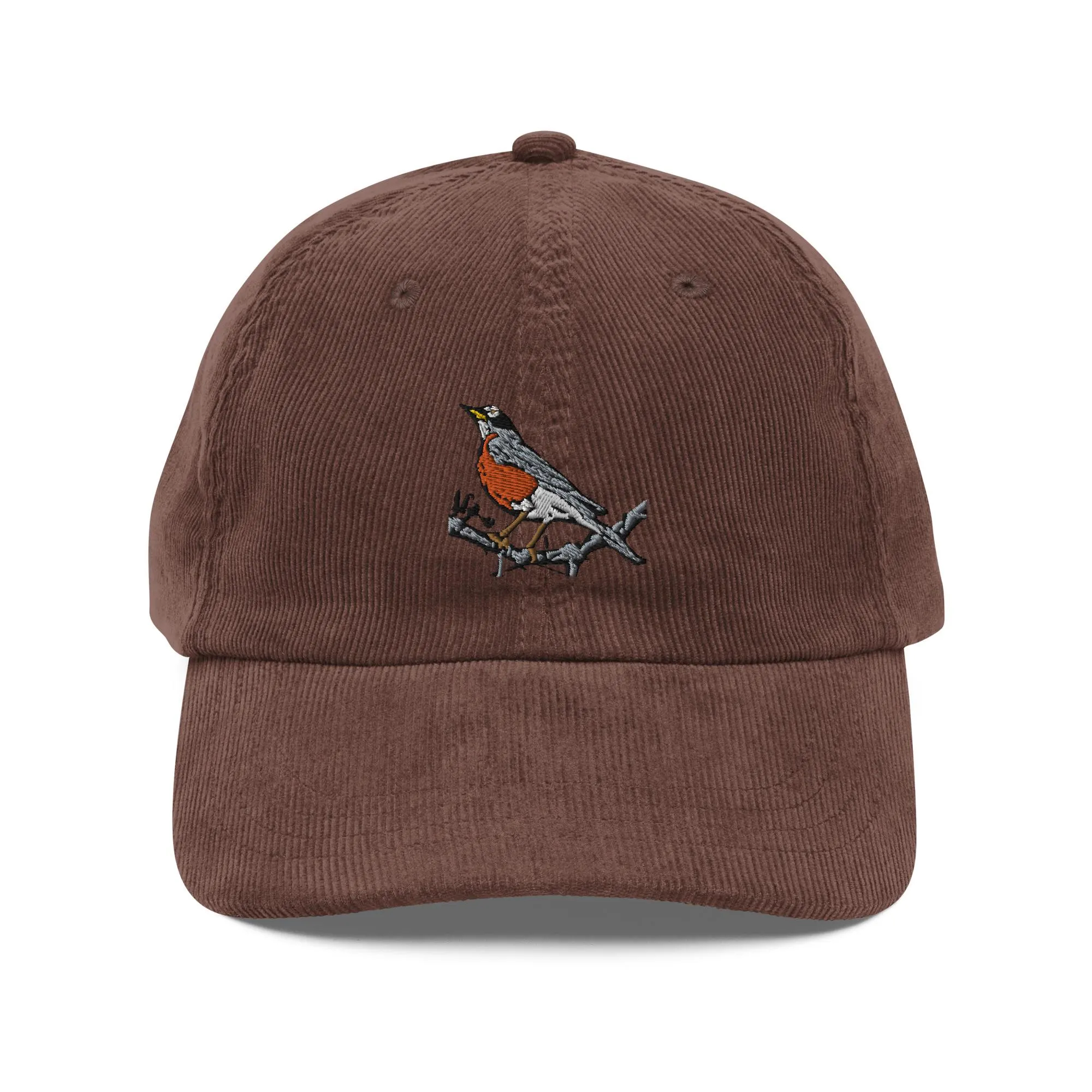 Corduroy Robin Embroidered Hat - Image 4