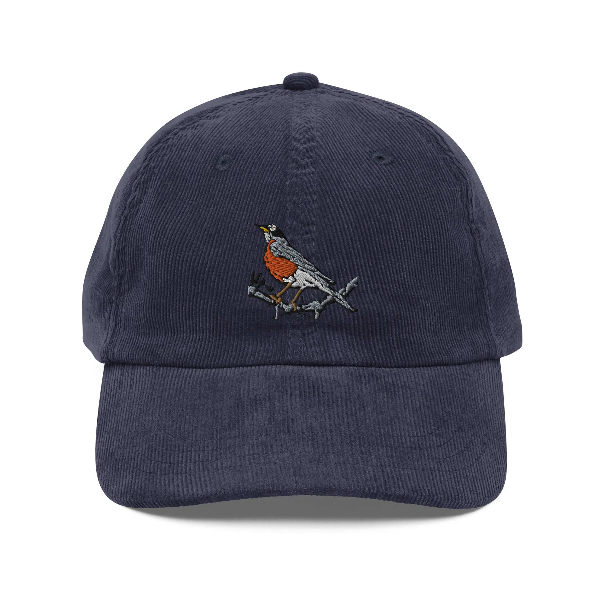 Corduroy Robin Embroidered Hat - Image 2