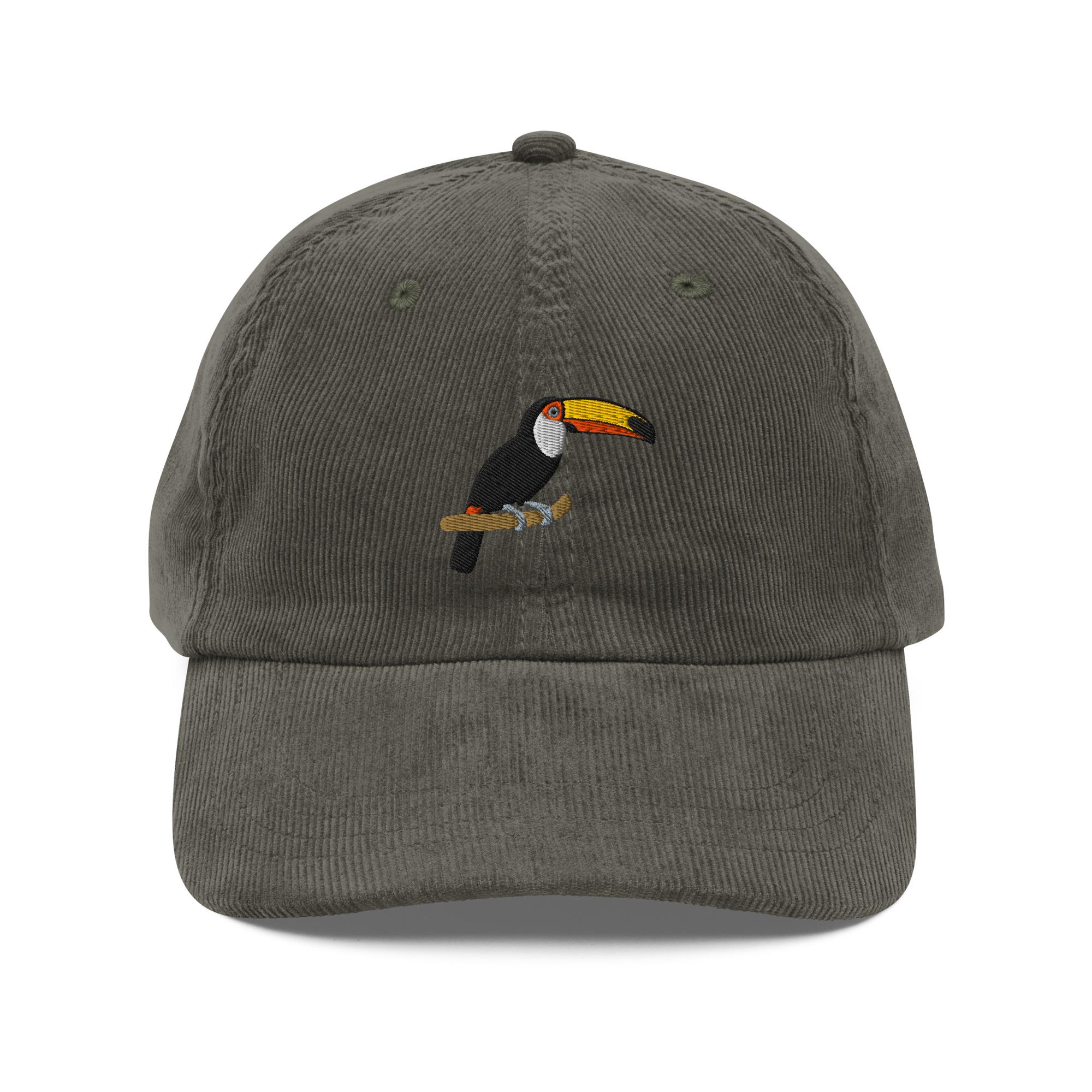 Corduroy Toucan Embroidered Hat