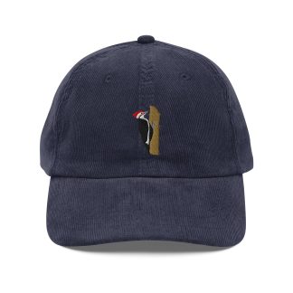 Corduroy Woodpecker Embroidered Hat