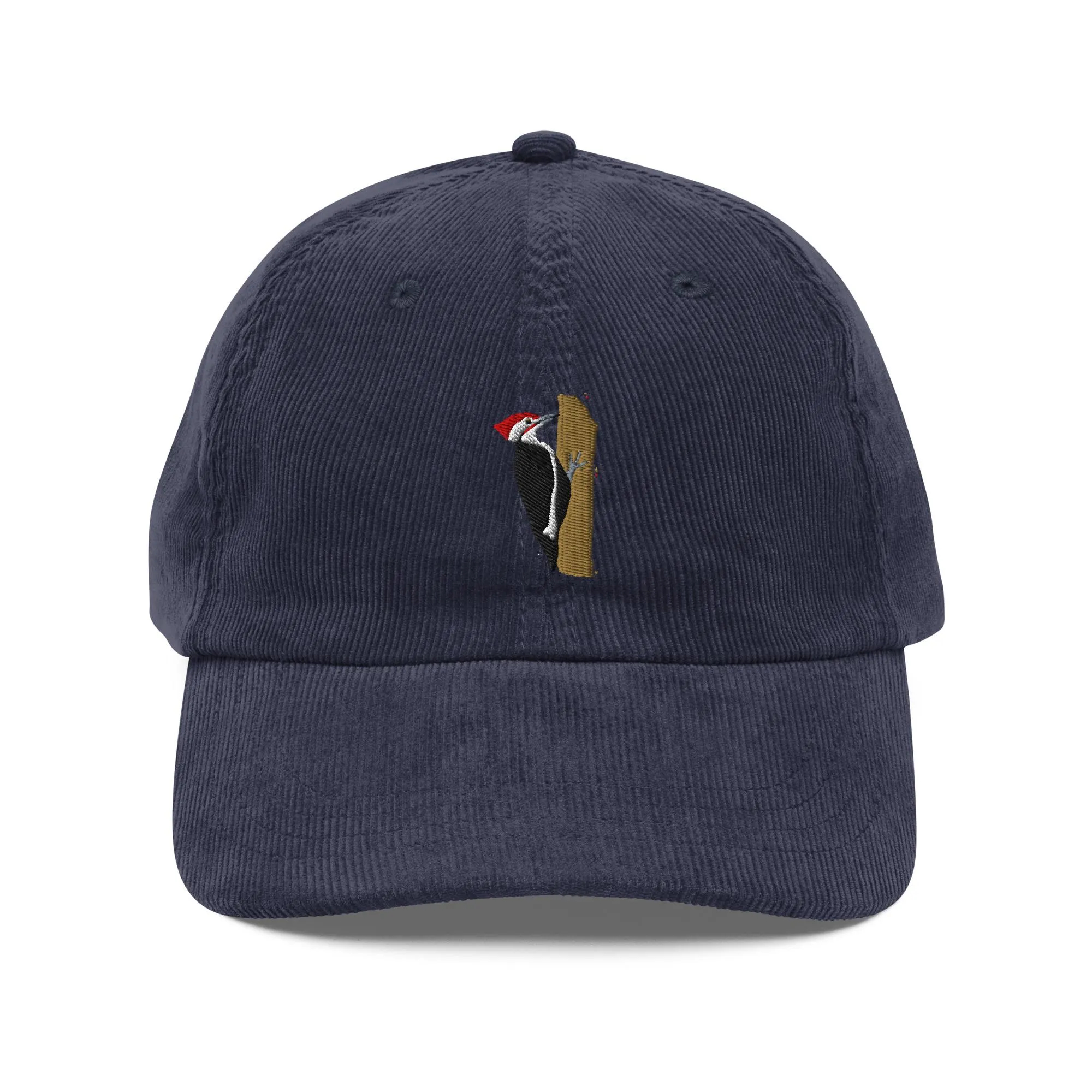 Corduroy Woodpecker Embroidered Hat