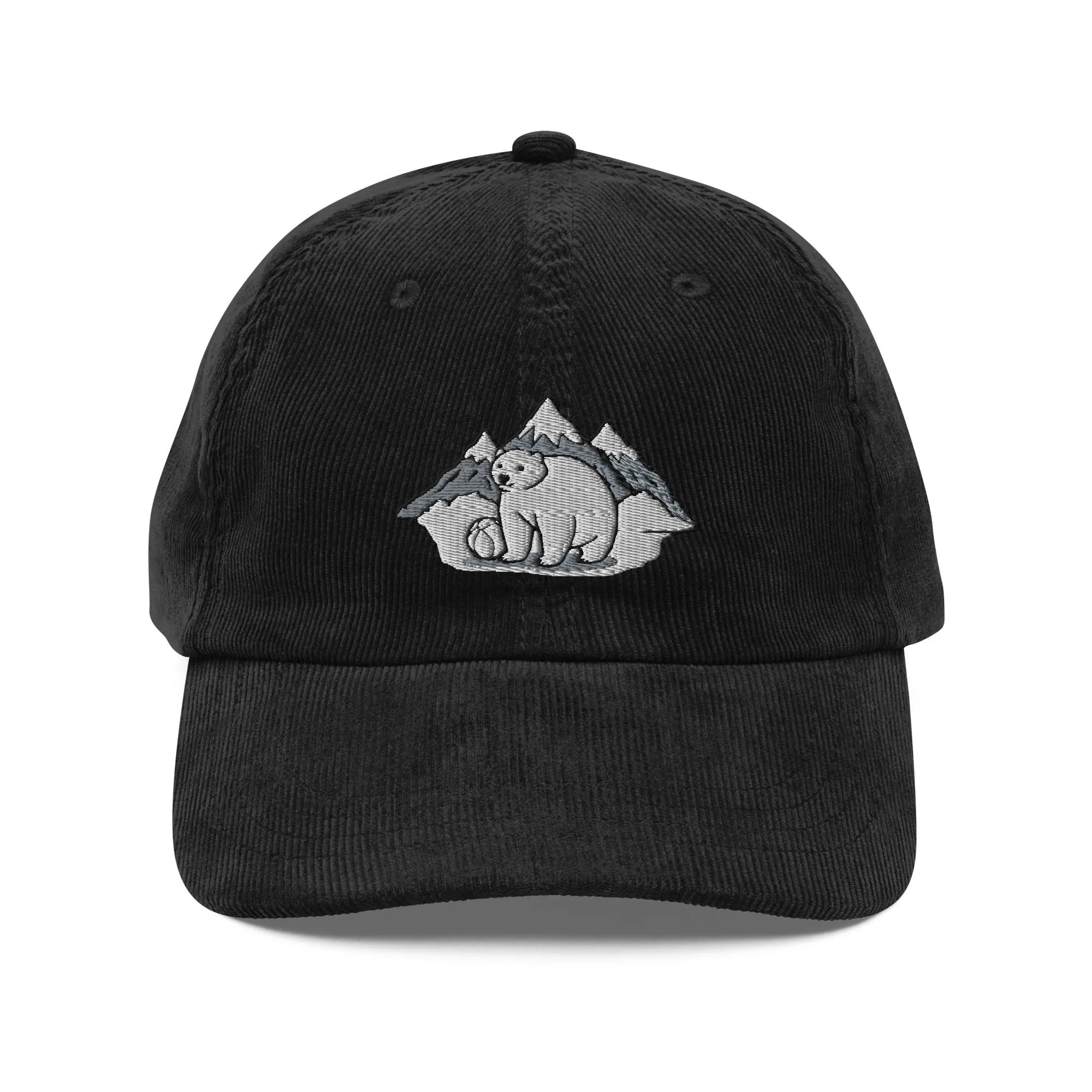 Corduroy bear embroidered hat - Image 7