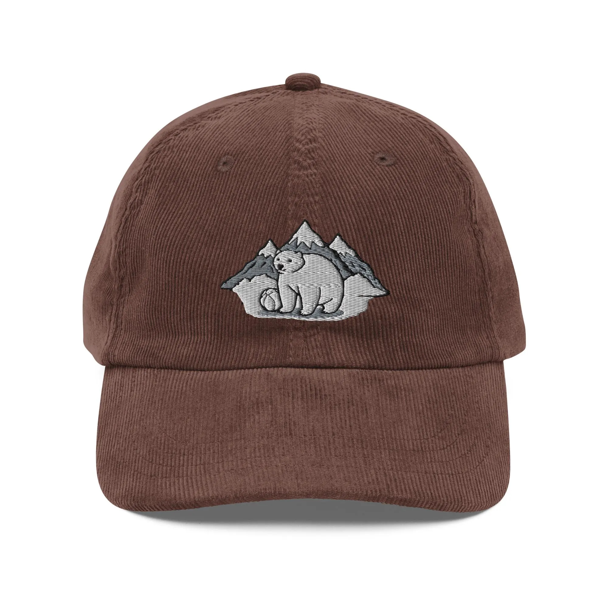 Corduroy bear embroidered hat - Image 5