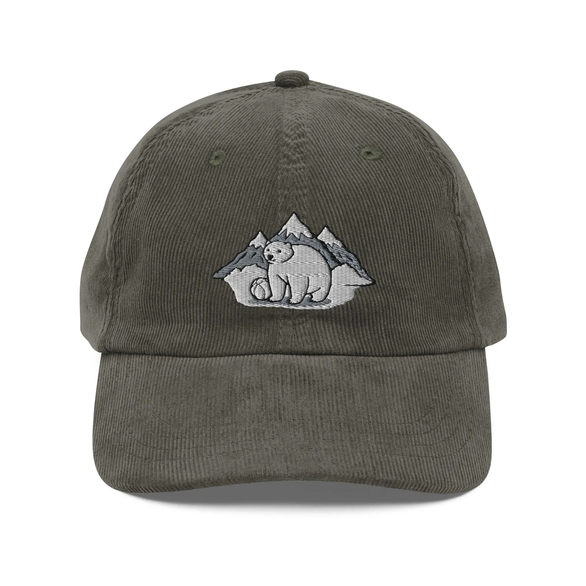 Corduroy bear embroidered hat - Image 4