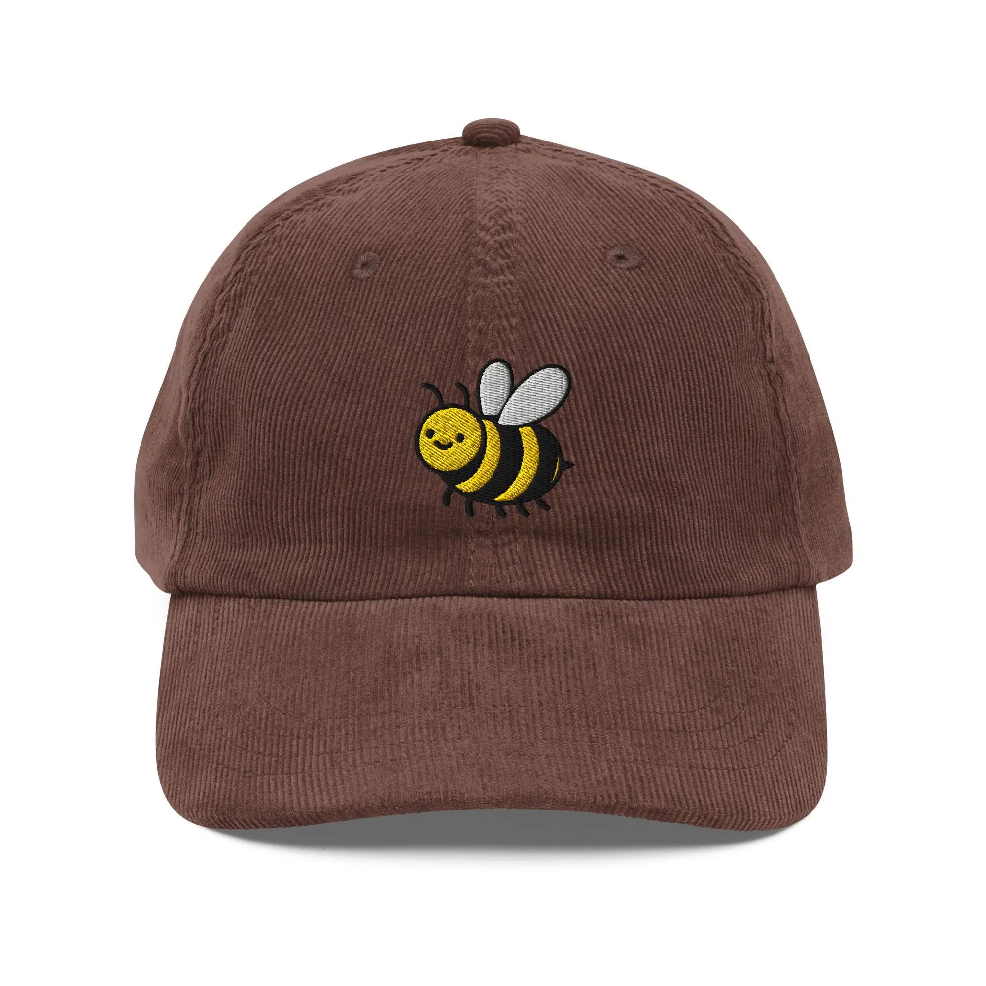 Corduroy bee embroidered hat - Image 2