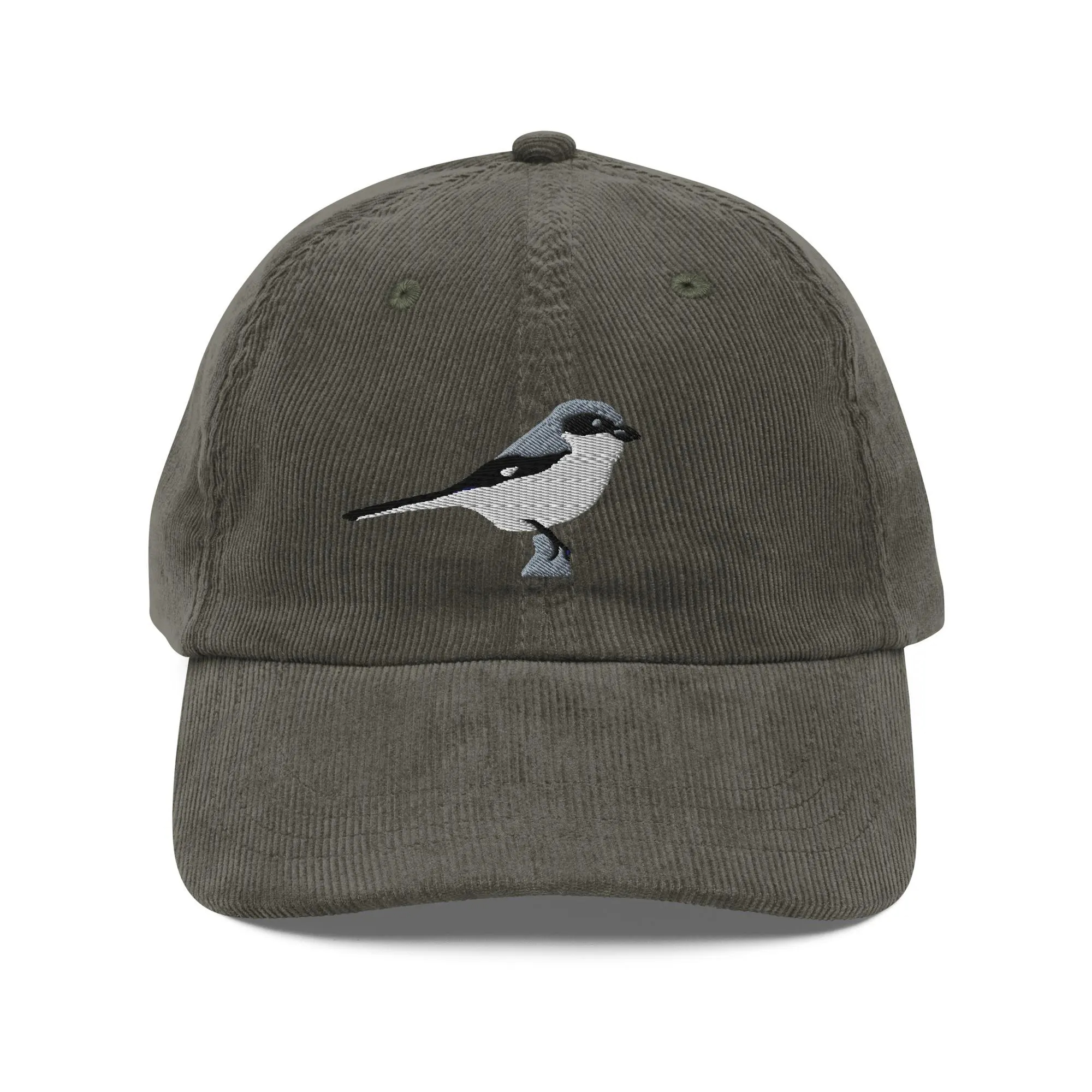 Corduroy bird embroidered hat - Image 2
