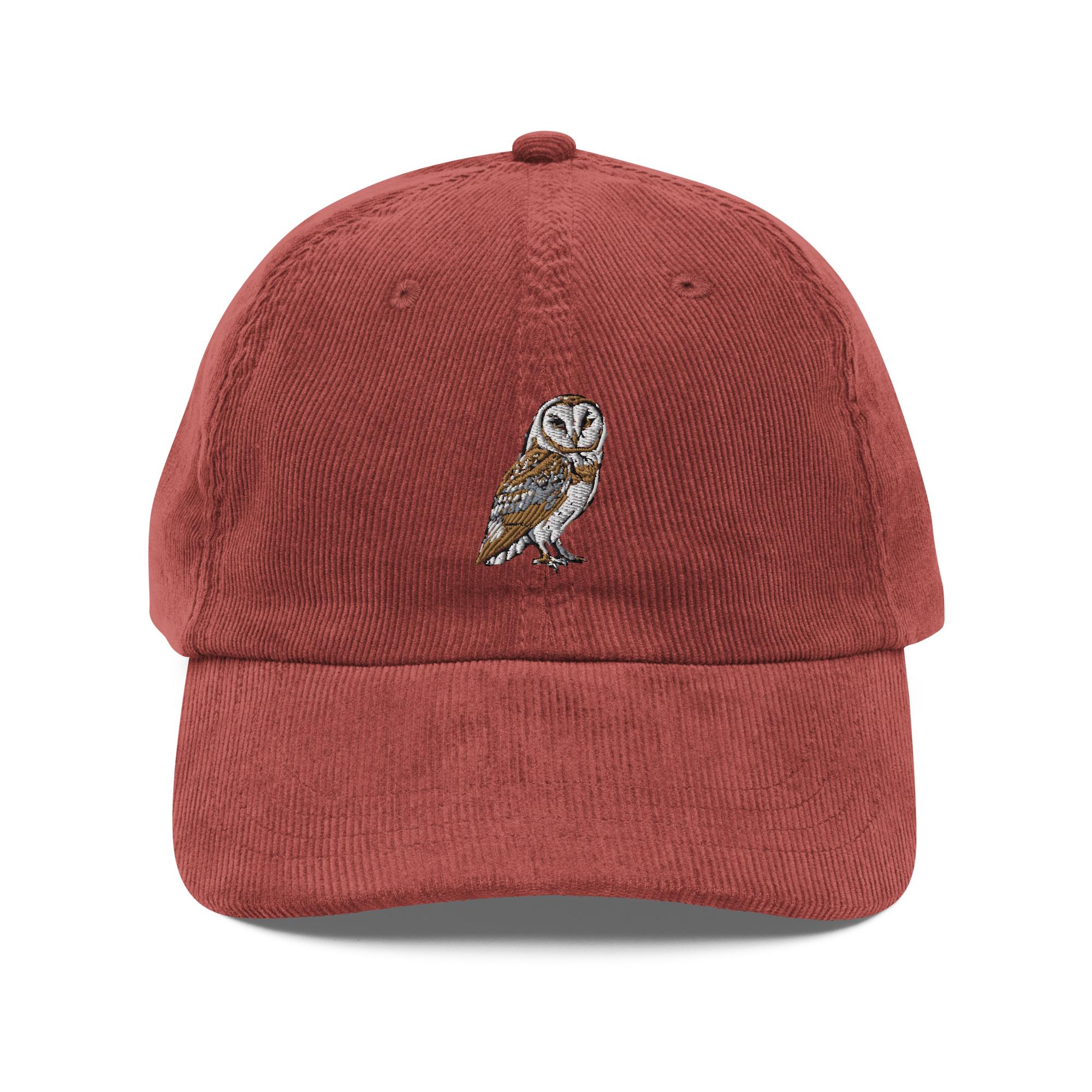 Corduroy owl embroidered hat - Image 8