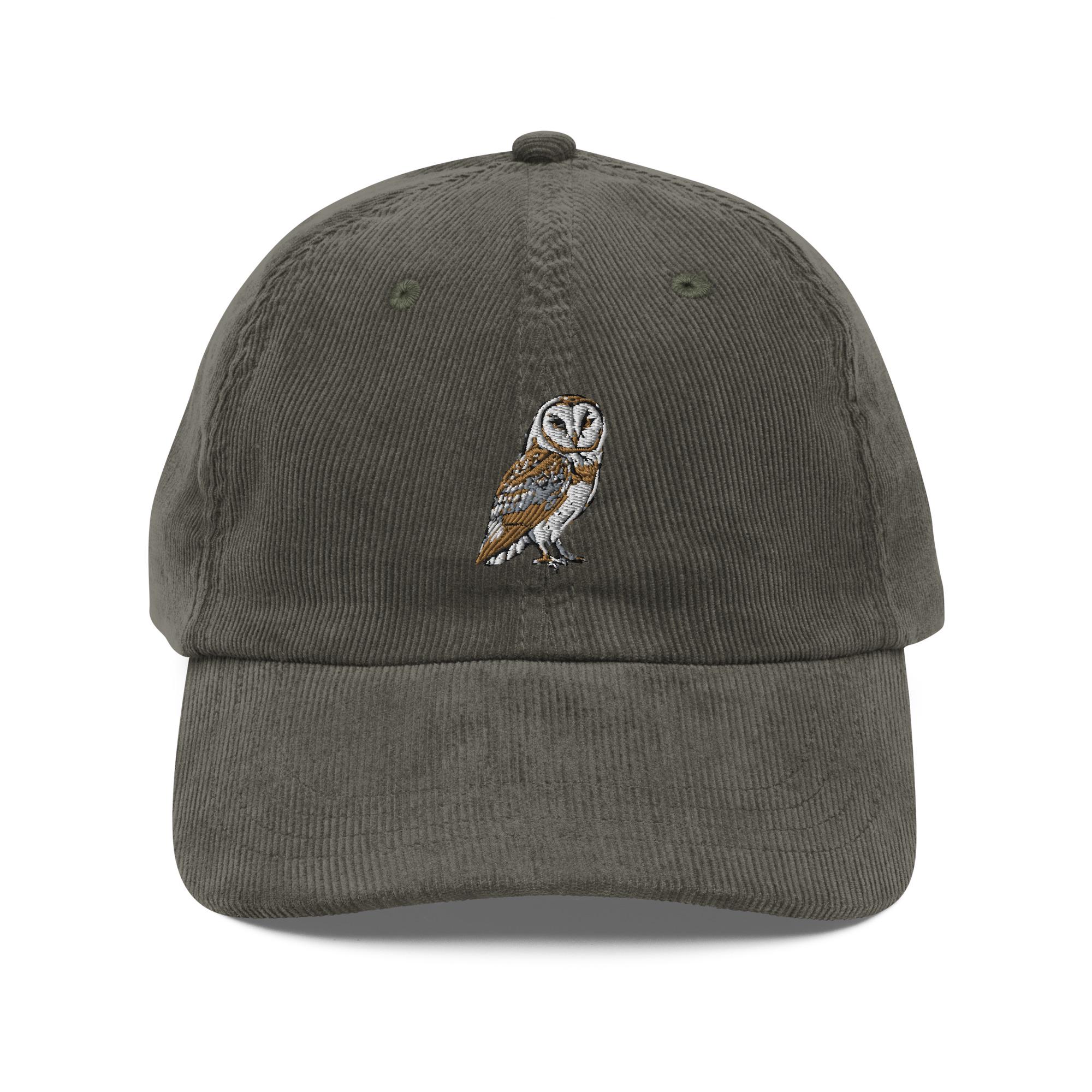 Corduroy owl embroidered hat - Image 2