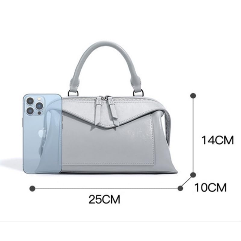 Cloud gray angled top tote bag - Image 2