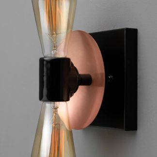 Double-tube disc wall lamp
