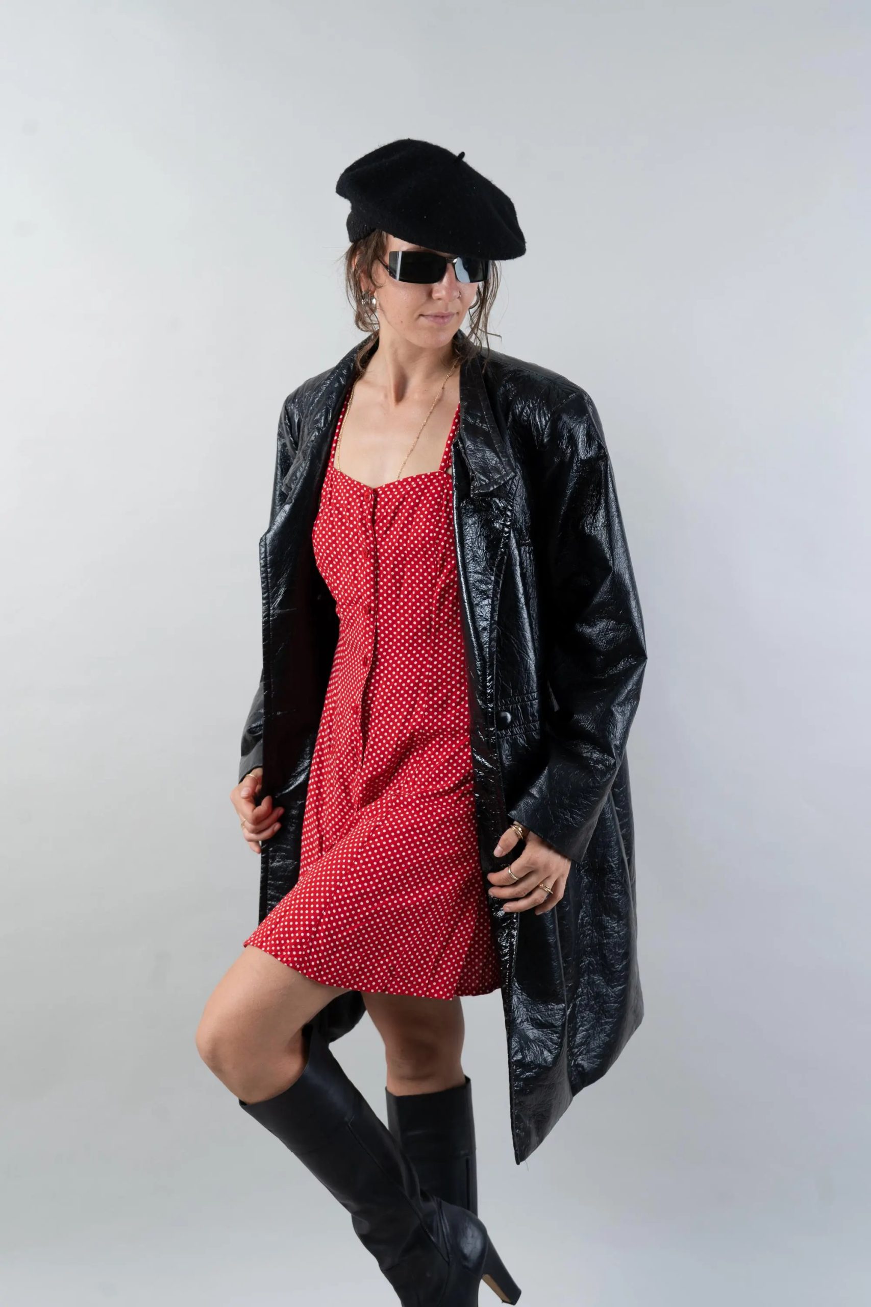 patent leather trench coat - Image 9