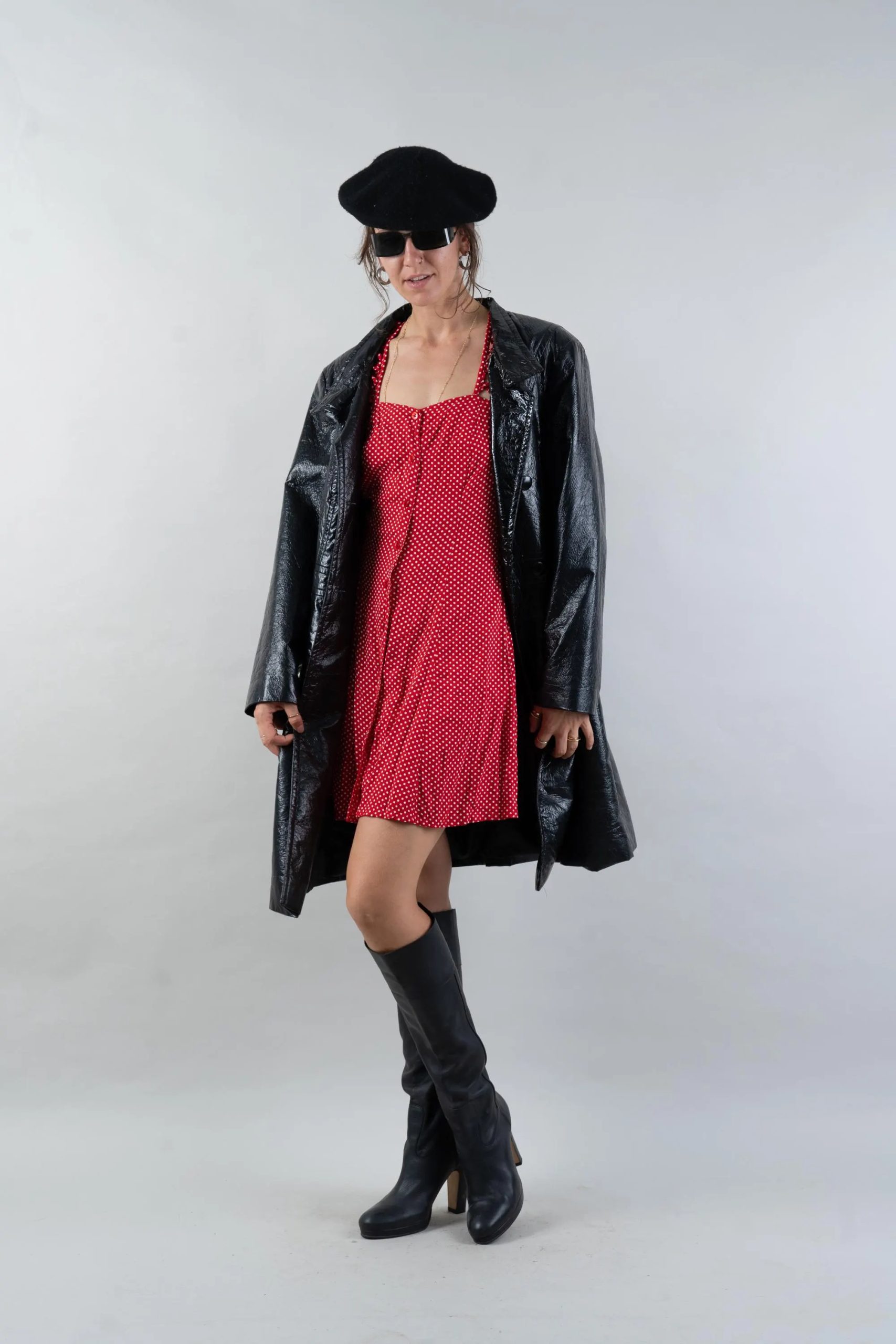 patent leather trench coat - Image 6