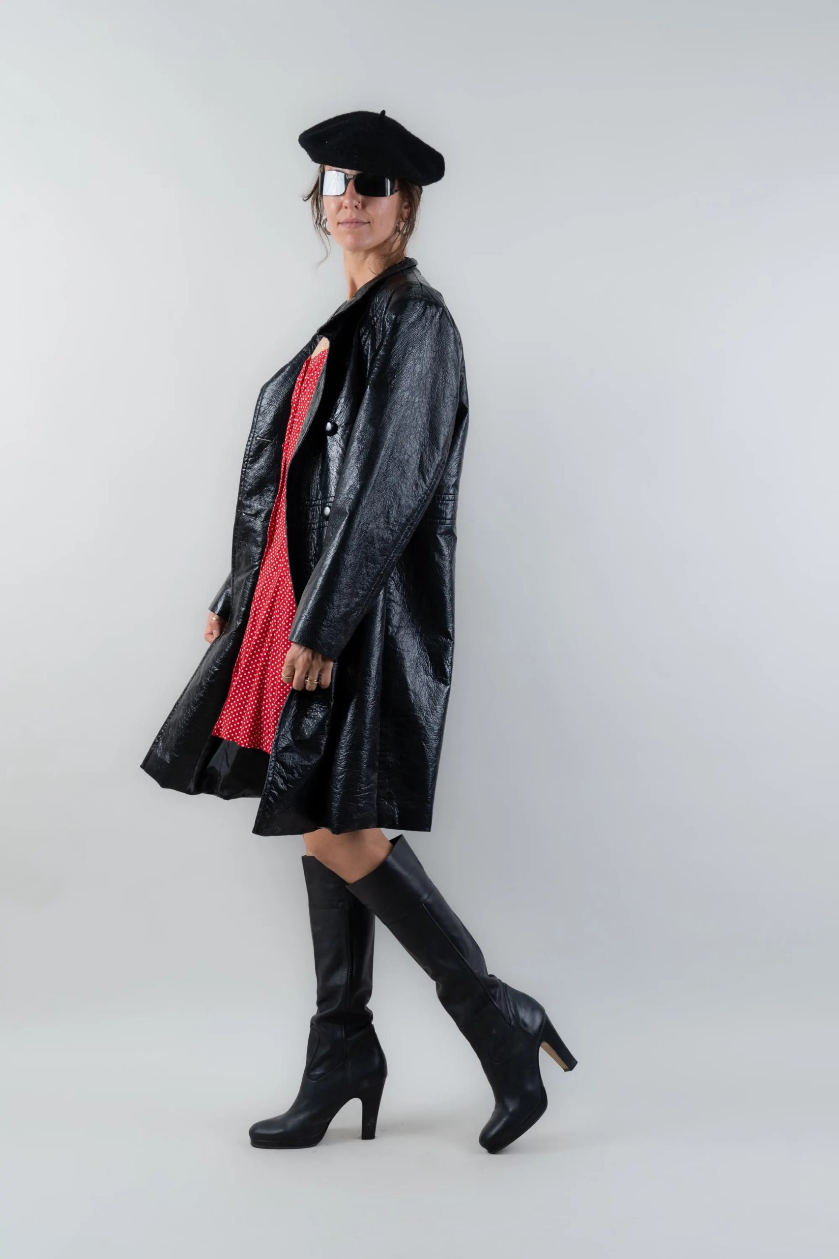 patent leather trench coat - Image 5