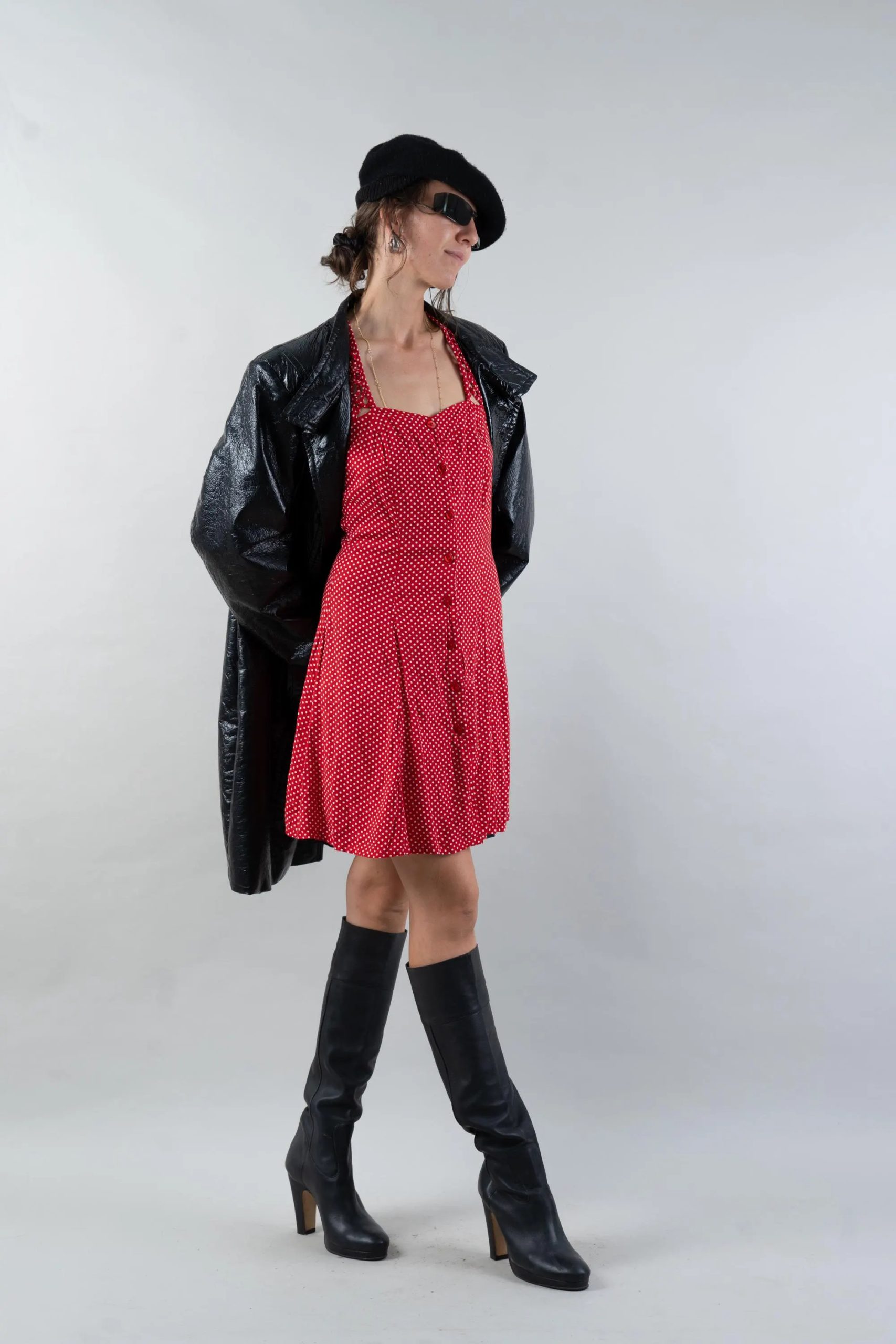 patent leather trench coat - Image 4