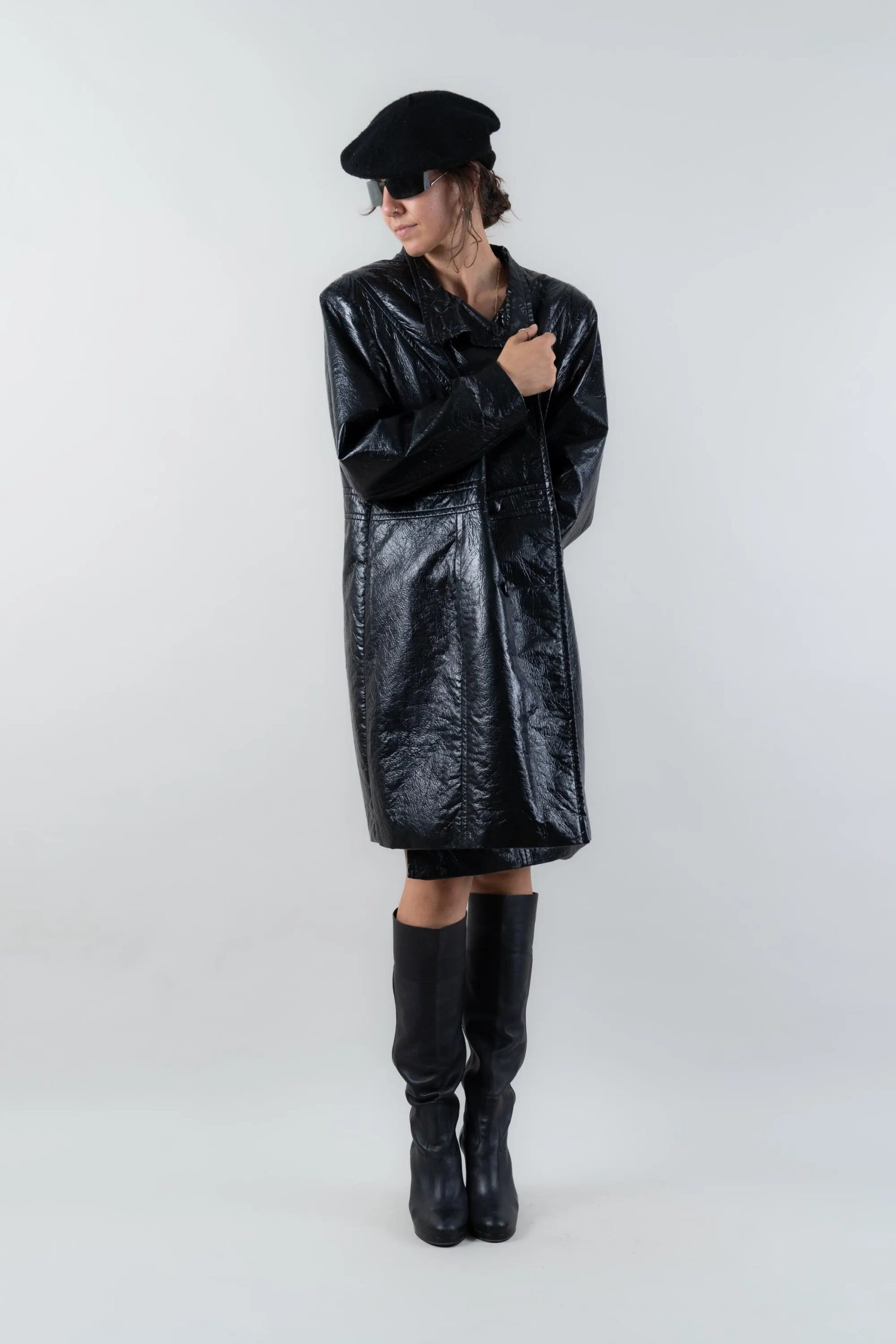 patent leather trench coat - Image 3